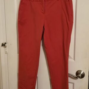 Cynthia Rowley Vibrant Red Ankle Pants